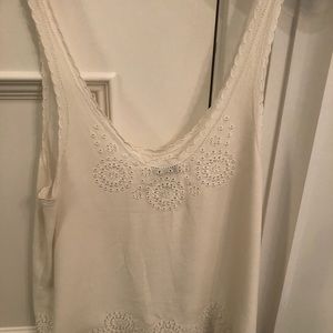 Joie silk iolet cream top
